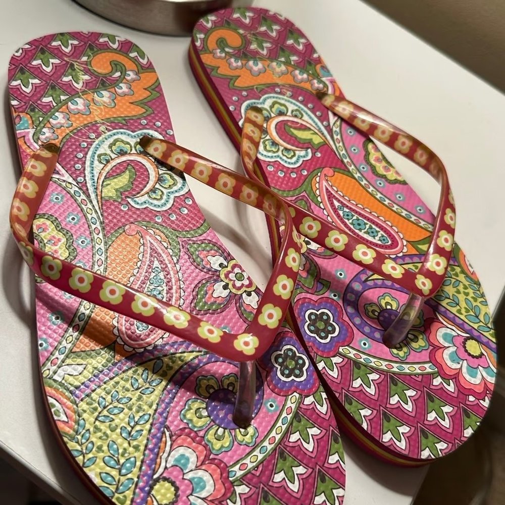 Vera Bradley Paisley Flip Flops